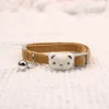 Pet Adjustable Corduroy Cartoon Cat collar Breakaway Cute Neck Collar with Bell for Small Dogs Puppy Kitten Ornaments Things 5