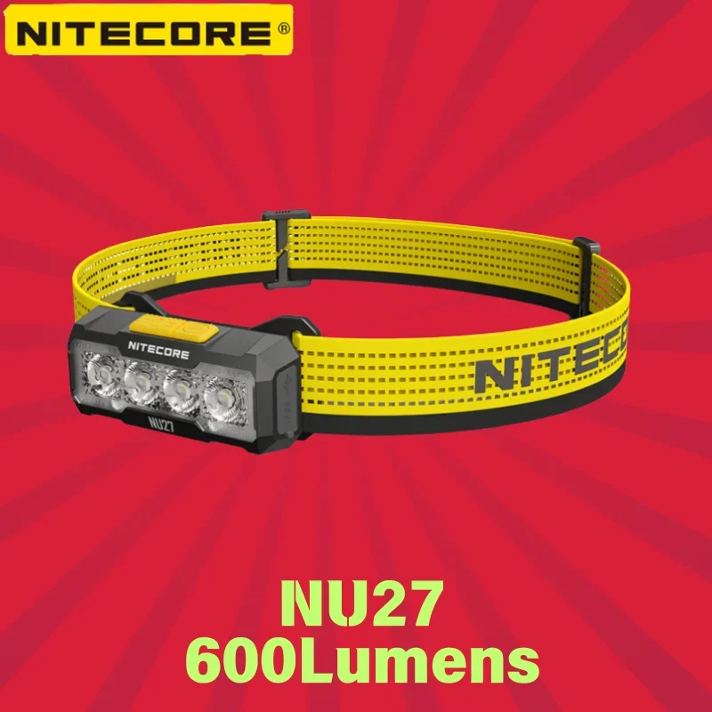 Nitecore NU27 600 Lumens Running Camping Headlamp Usb C Rechargeable With Warm Neutral And Cool White Lights Red Light Including Nitecores Sticker (white)(color:white - View #8