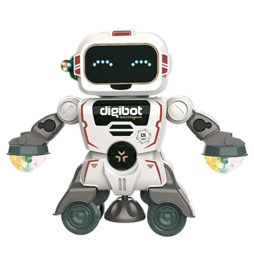 360 Spinning Music Dancing Robots With Colorful Lights For Kids, Toddlers Smart Interactive Electronic Toys_voghion.com