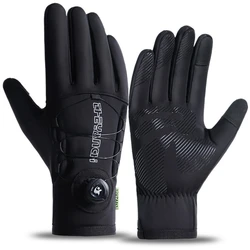 Enhanced Thermal Windproof Waterproof Touchscreen Gloves for Active Outdoor Sports (Black)