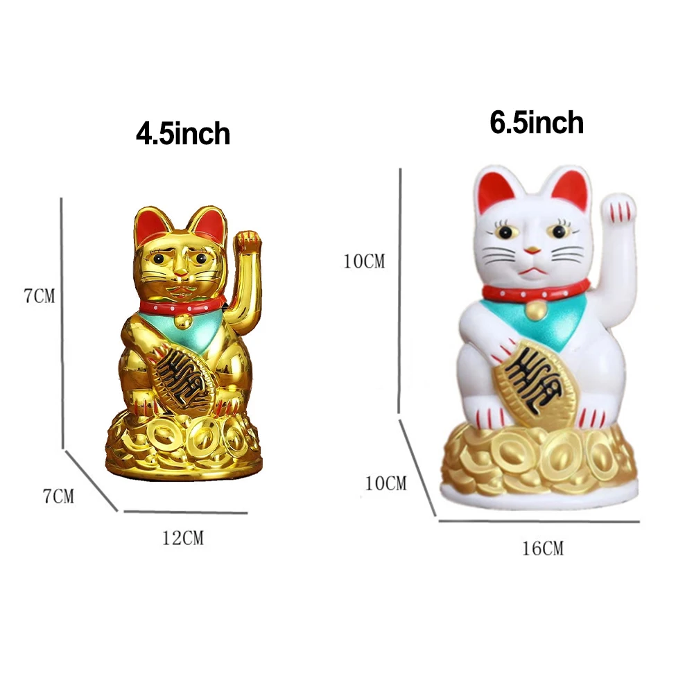 1Pcs 4.5inch Electric Waving Arm Lucky Cat Cashier New Store Opening Gift Chinese Cat Decoration For Home Decoration