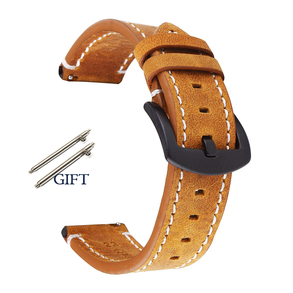 Multi-Size Black, Yellow, and Brown Watch Strap Collection