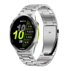 Versatile Metal Watch Strap - Premium Bracelet for Smartwatches - Available in 18mm, 20mm, and 22mm Sizes (Silver)