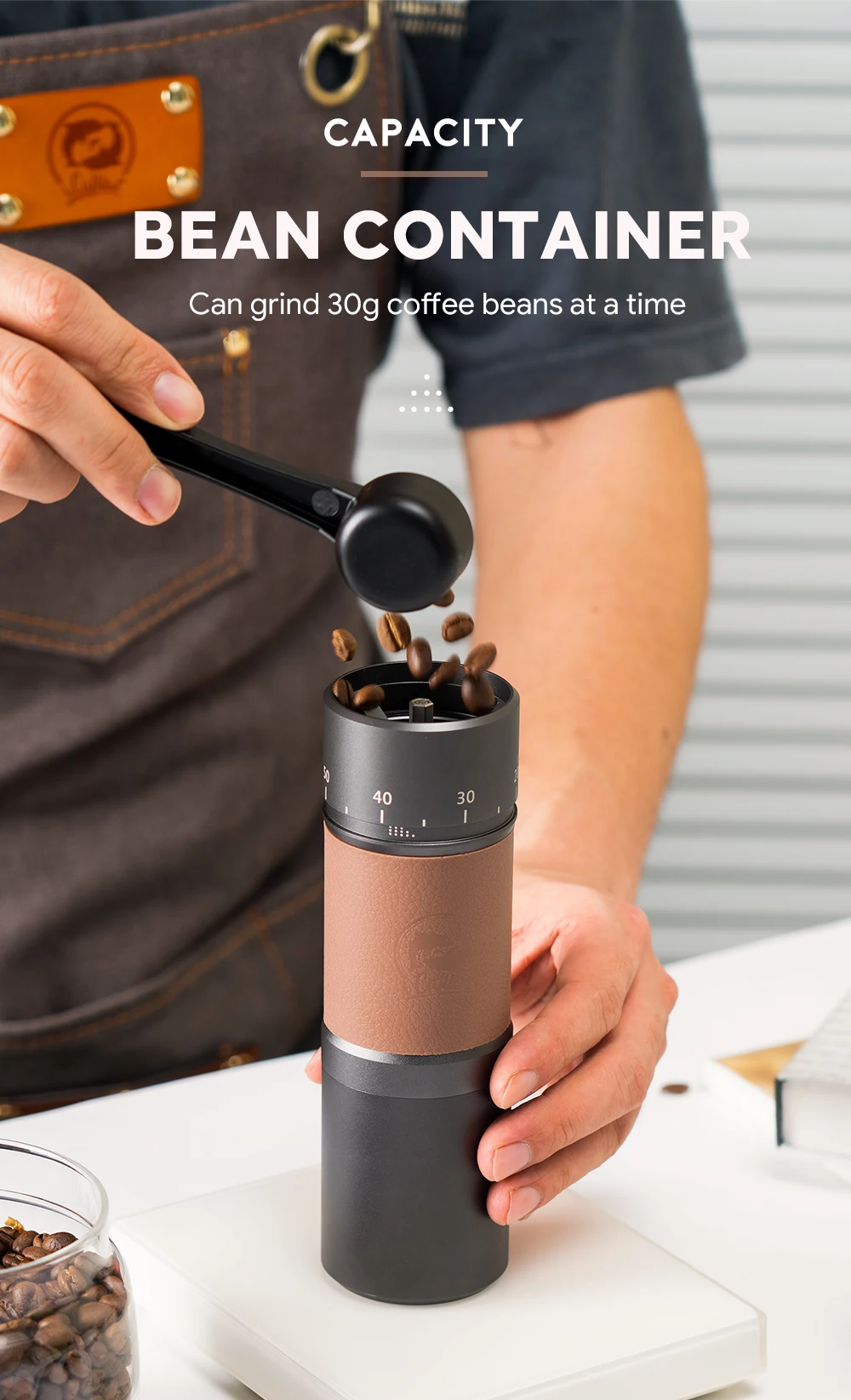 i Cafilas manual coffee grinder portable mill 420stainless steel 30g Coffee Power Titanium plating burr 12 Sbdc76b6d800d40b5816574968617855en i Cafilas manual coffee grinder portable mill 420stainless steel 30g Coffee Power Titanium plating burr