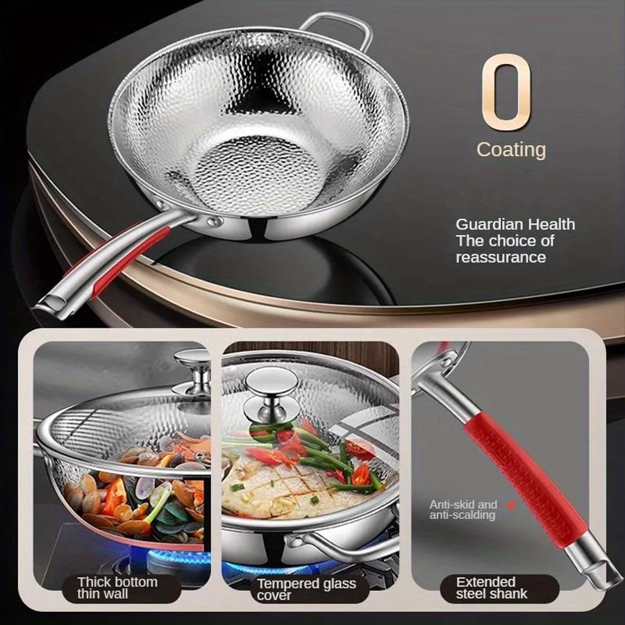 Titanium Round Bottom Wok 4