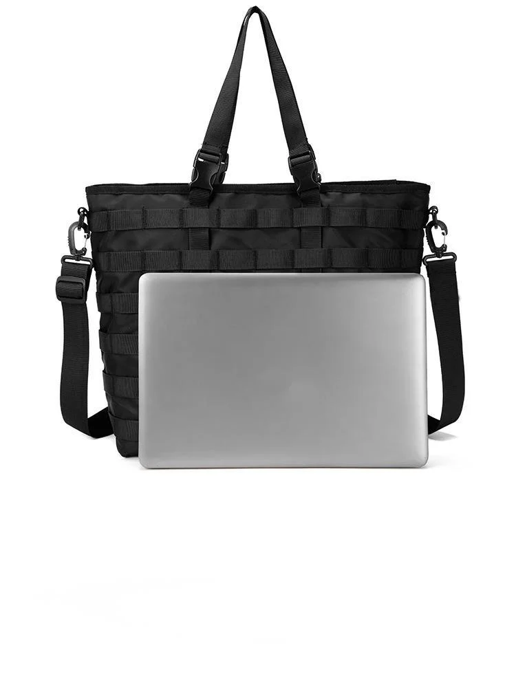 Borsa Tote, Borsa a Tracolla Funzionale Semplice e Trendy da Uomo e da Donna in Tessuto di Nylon, Grande Capacità_voghion.com