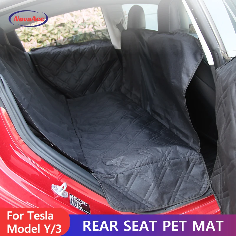 Fundas para asiento de perro para asiento trasero, asiento de coche para perros Tesla Model Y, funda protectora impermeable para asiento de mascotas, accesorios para coche