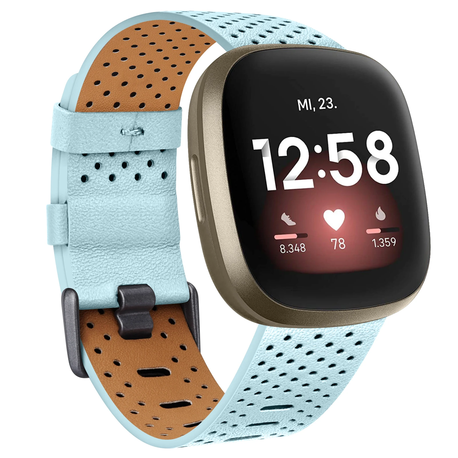 Breathable Leather Watch Strap - Premium Smartwatch Replacement Band