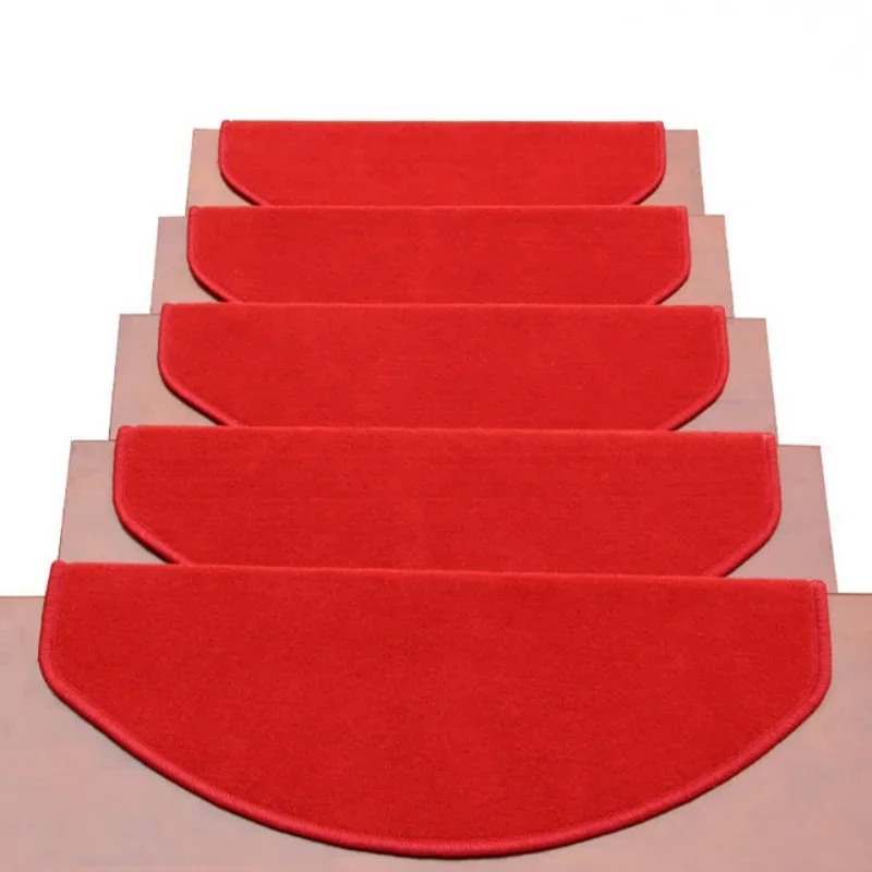 Solid color stair step mat free glue self-adhesive household solid wood marble step non-slip mat spiral stair step mat