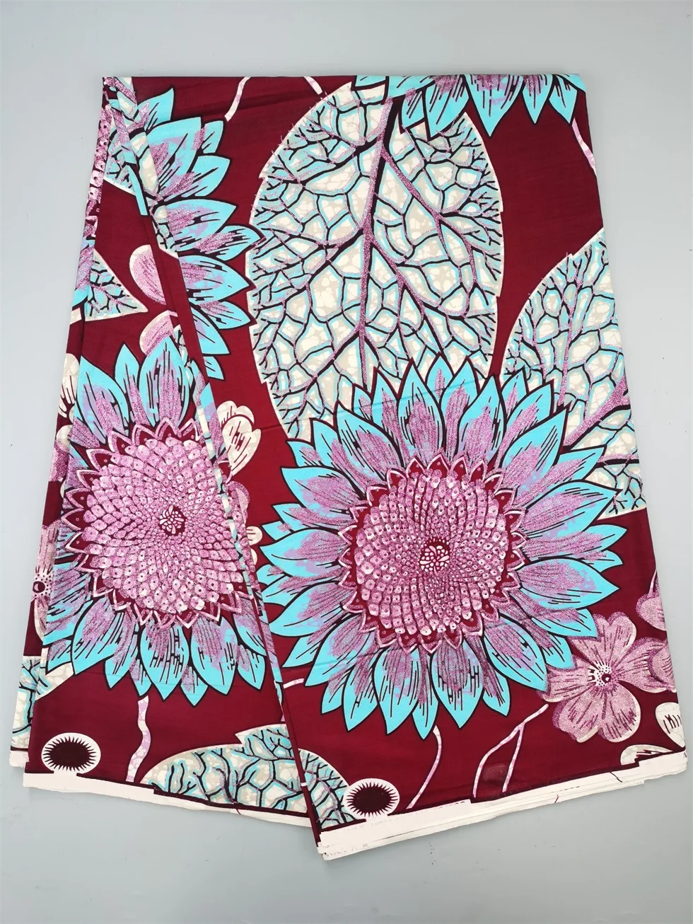 Grand Super Fabric 100% Cotton African Wax Fabric High Quality Wax Ankara Print Fabric For Sewing 6 Yards Women Dress Fabric - 5