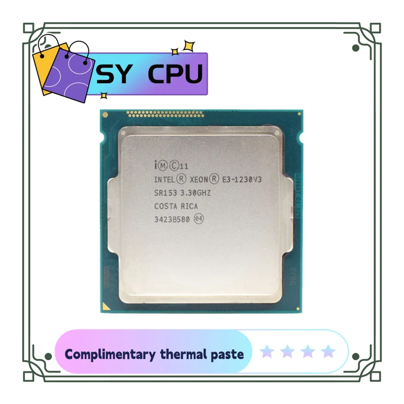 

Б/у процессор E3 1230 V3 Xeon LGA 1150 3,3 ГГц четырехъядерный процессор для настольного компьютера 1230V3