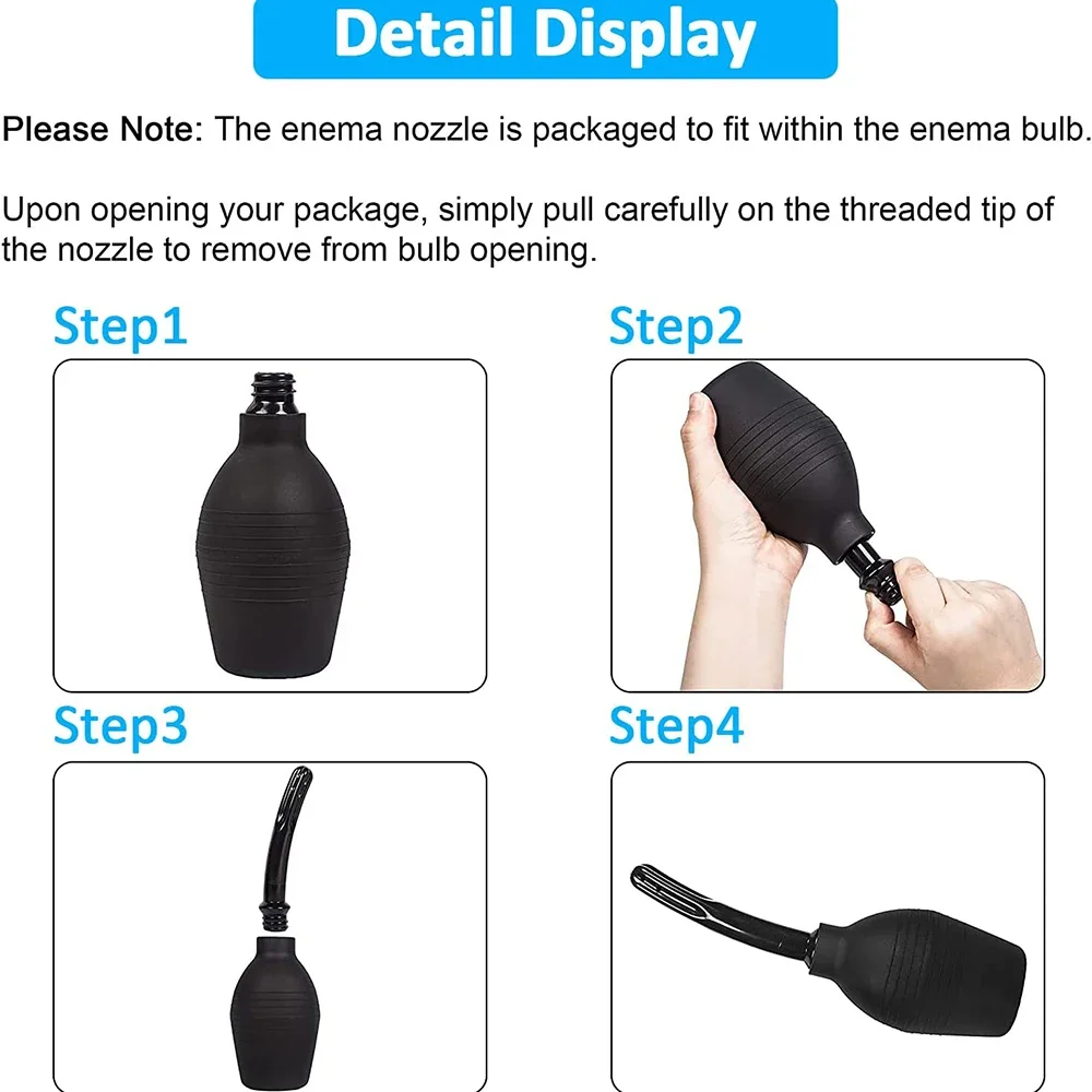Medical Enema Irrigator Enema Bulb Syringe Anal Douche Cleaner Enema Colon Cleanse Feminine Hygiene Enema Anal Cleaner Devices 5
