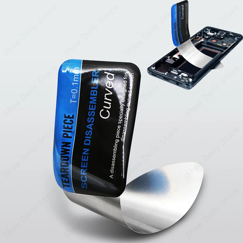 Mobile phone repair tools Phone Curved LCD Screen Spudger Opening Pry Card Ultra Thin Flexible Disassemble Steel Metal