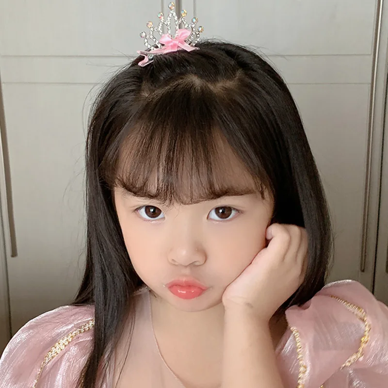 جديد تاج الشريط دبوس الشعر للأطفال أغطية الرأس طفل...