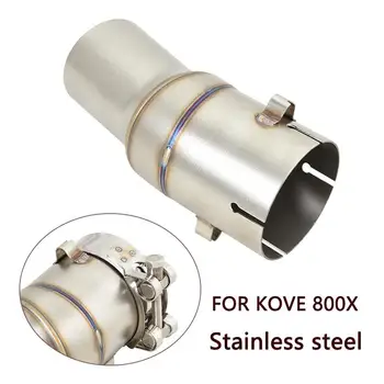 Motorcycle Exhaust Mid Link Pipe For KOVE 800X Any Year Mufflers Middle Tube Stainless Steel Connect 51MM Escape Tips