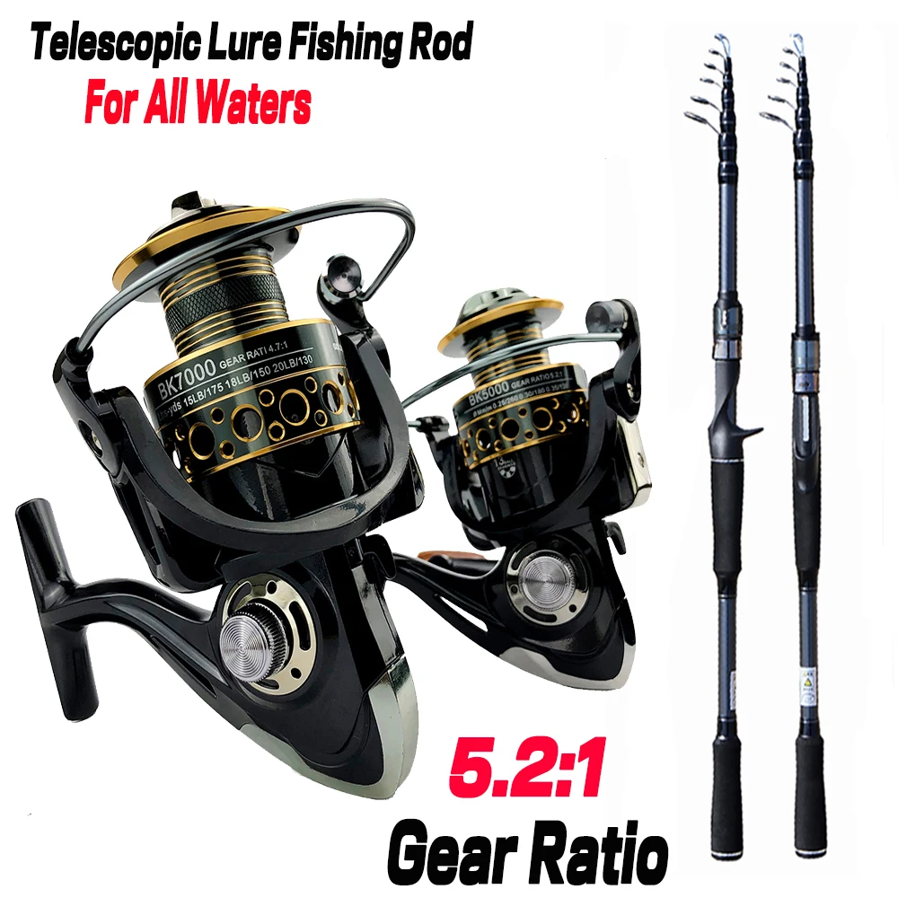 

Ghotda 1.8-3.0M Travel Lure Fishing Rod and Baitcasting Fishing Reel Kit Ultralight Casting Rod Combo Travel Fishing Set Pesca