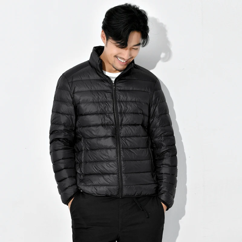 

MRMT 2024 Brand Men's Overcoat For Male Lightweight Down Jacket Short Stand-Up Collar White Duck Down Lightweight Jacket For Men