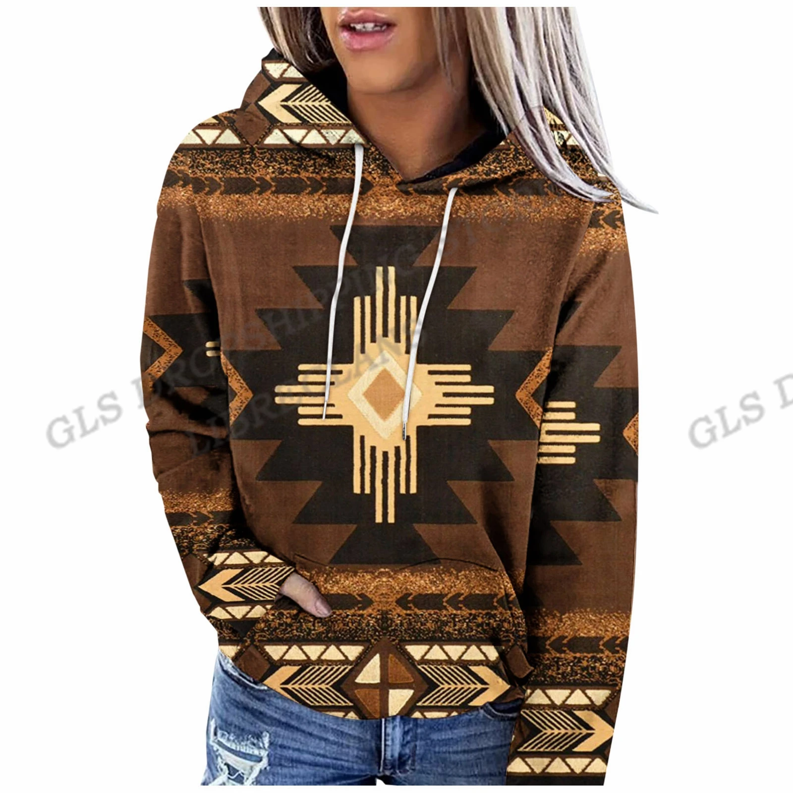 

Ethnic Hoodies Women Fashion Hoodie High Quality Sweats Vintage Hooded Coats Long Sleeve Sweatshirt Gym Pullovers Autumn Clothes