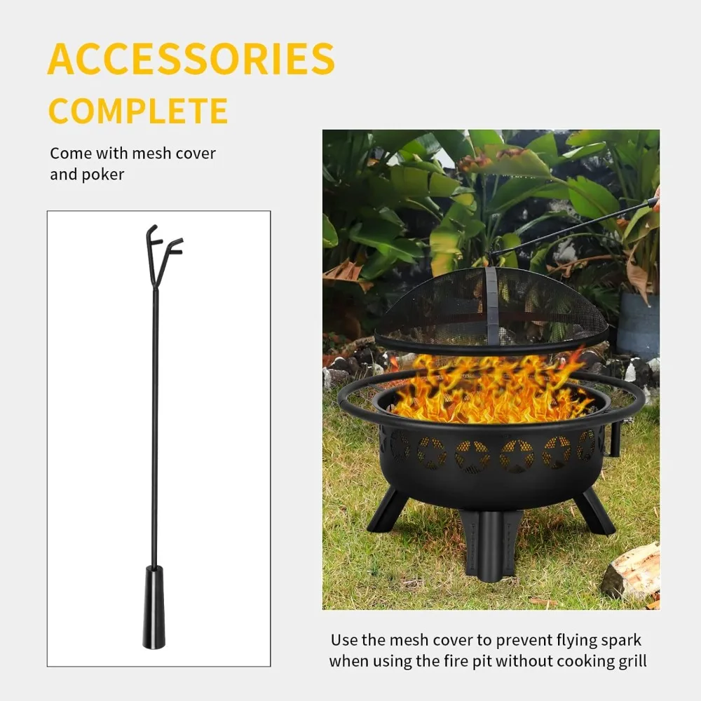2 in 1 Fire Pit with Grill image 6