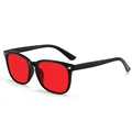 Black framed red
