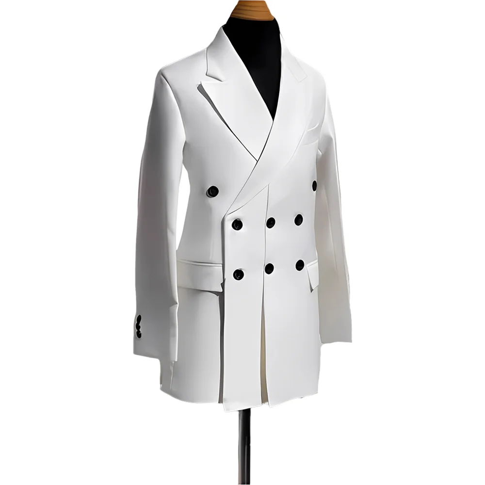 Blazer for Men Wedding Tuxedo Single Jacket Fashion Clothes Double Breasted Design Multiple Custom Colors Men's Suit - 3