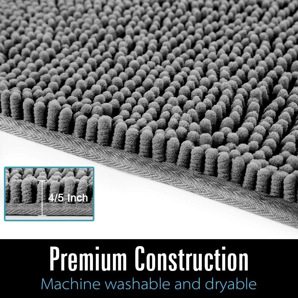 Bathroom Floor Mat Bathroom Mat Absorbent Bathroom Mat Bath Mat Anti Slip Mat Luxury Chenille Bathroom Anti Slip Bath Mat
