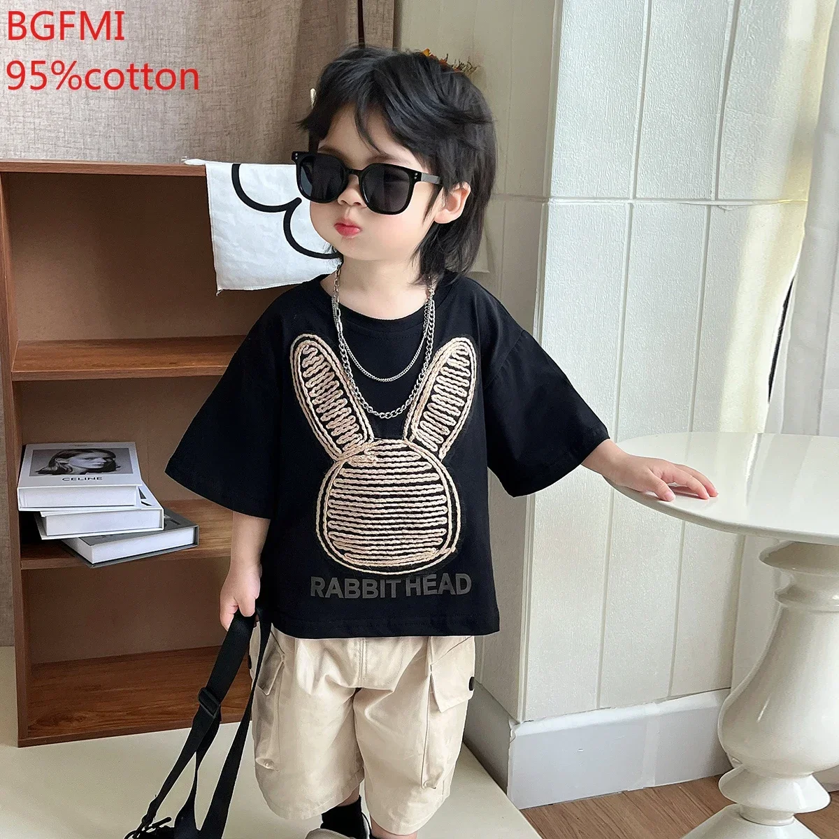 Korean Children's Top and Bottom Clothes Set Summer Kids Boys Clothes Baby Outdoor T-shirt + Shorts Two Pieces Set 1-11Y