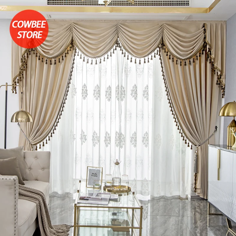 Tulle Clothe Window Curtains European Elegant Style Ceiling Installations Decors
