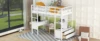 Twin Size Loft Bed with Built-in Desk with Two Drawers, and Storage Shelves and Drawers,White 6