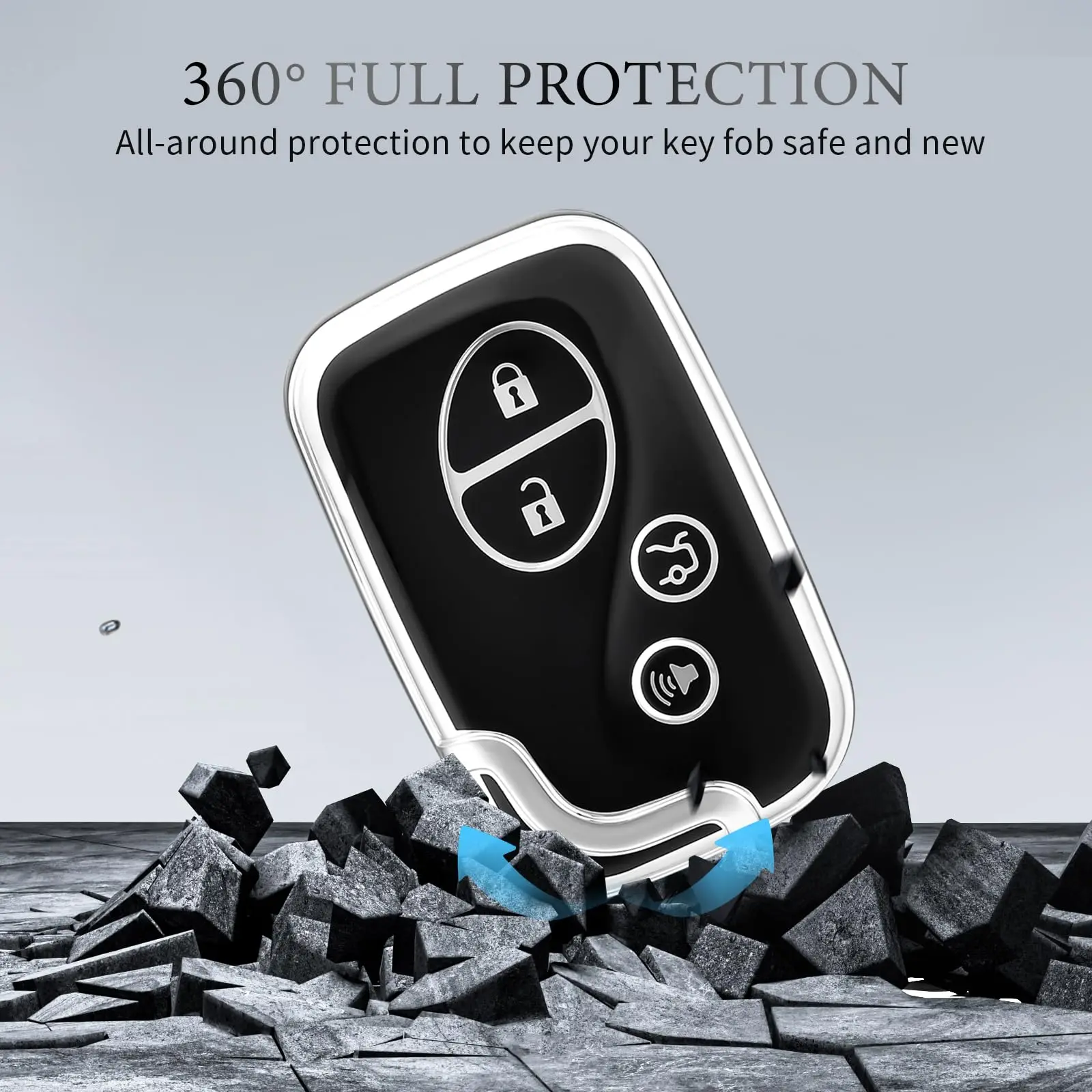 OFFCURVE Premium Leather Key Fob Cover for Lexus – Elegant and Durable Protection
