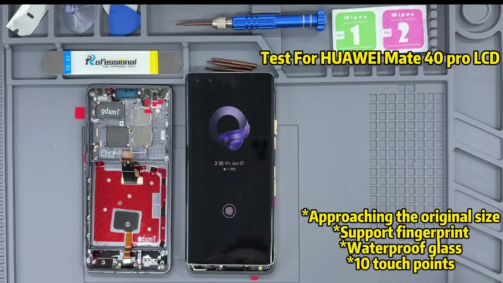 Super AMOLED For Huawei Mate 40 Pro NOH-NX9 LCD Display Touch