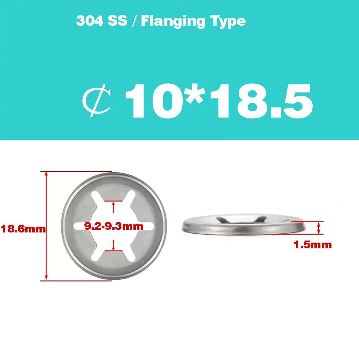 50pcs M10X18.5