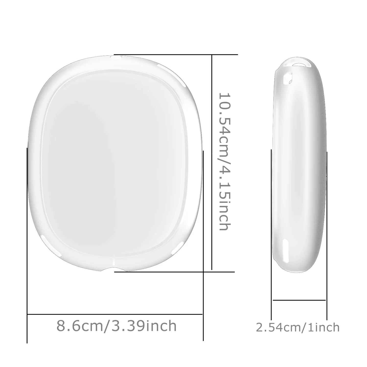 2pcs/set Soft Anti-Scratch Transparent Cover For AirPods Max TPU Wireless Shockproof Headphones Case Protective Sleeve Protector