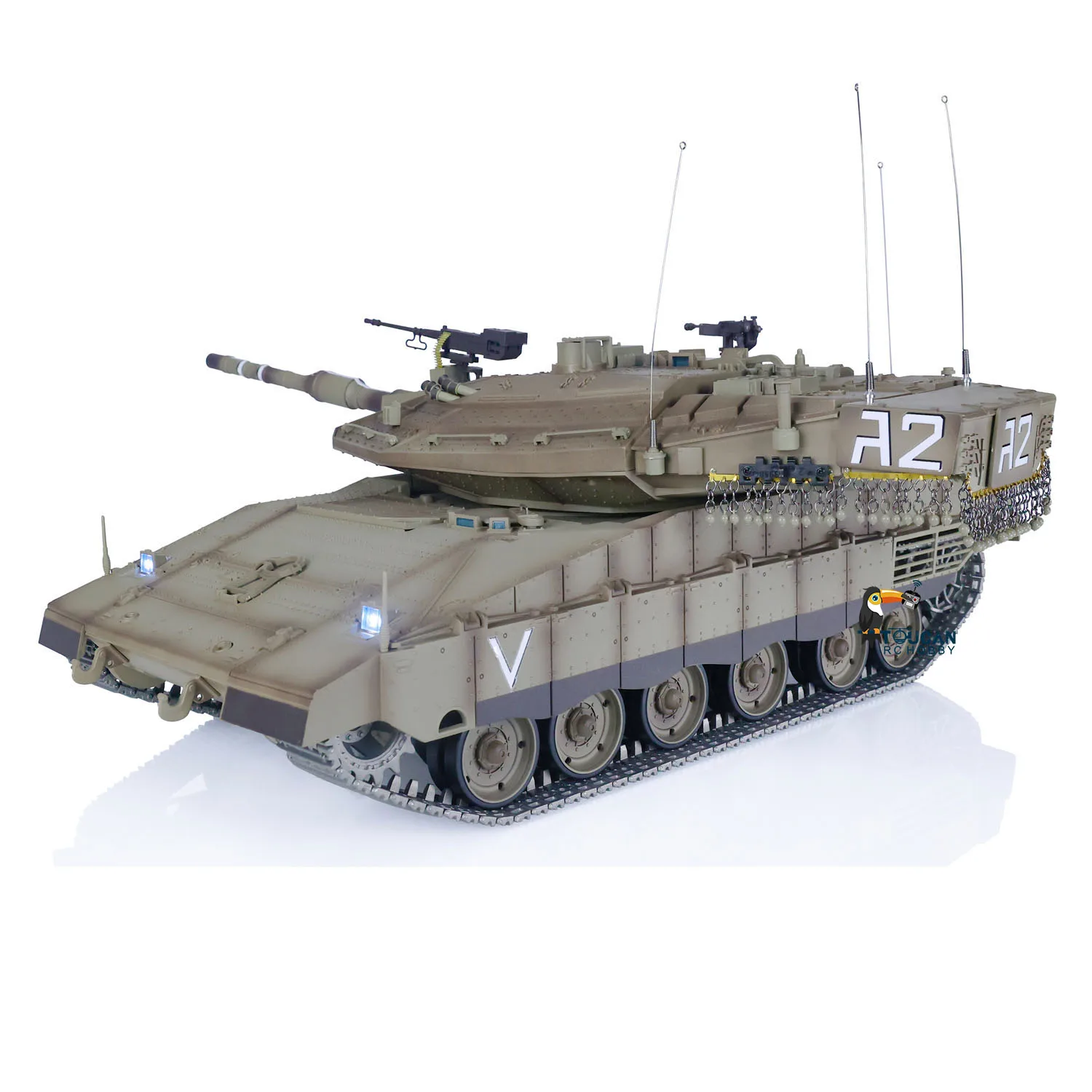 1:16 RC 밀리터리 전투 탱크, Heng Long IDF Merkava MK IV 3958 업그레이드 에디션, 투칸취미 사운드 라이트 연기 유닛 BB 펠렛 장난감