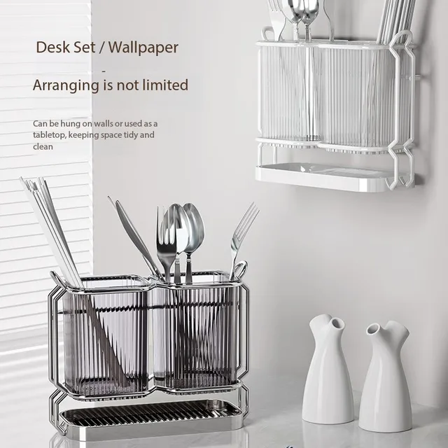 The Sorty Luxury Wall Mounted Utensil Holder with Drain Hole