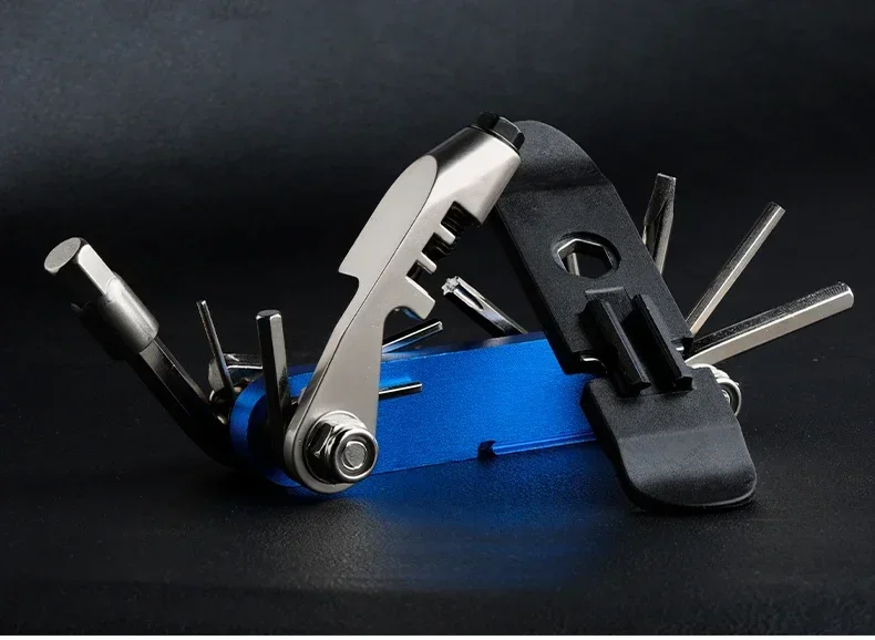 Fahrrad-Reparatur-Werkzeug-Set, multifunktional, 14-in-1, Wartungswerkzeug-Set aus legiertem Stahl, Kreuzschraubendreher, Kettenschneider – Detail 19
