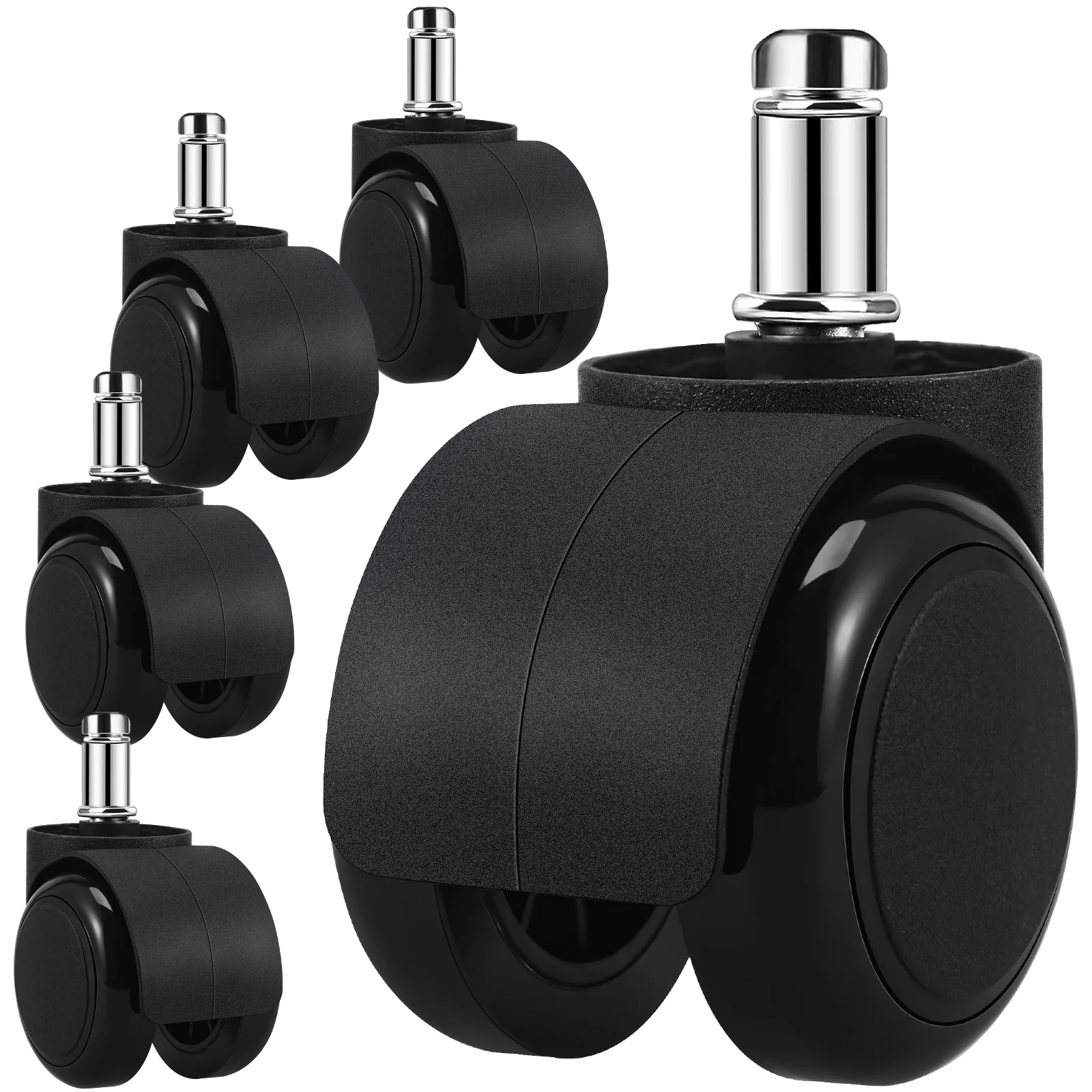 

5 Pcs Scroll Wheel Silent Stool Flatbed Accessories Casters Metal Nylon Castor Wheels