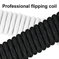 NNBILI Mechanical Keyboard Coiled Cable Wire Type C USB Port Aviator Coiling Cable Desktop Computer Gaming Keyboard Accessories 5