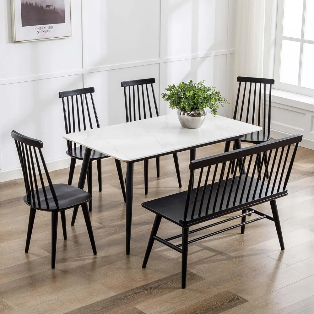 Dining Chairs Set of 4 Wood Dining Room Chair Spindle Side Kitchen Room Country Farmhouse Chairs