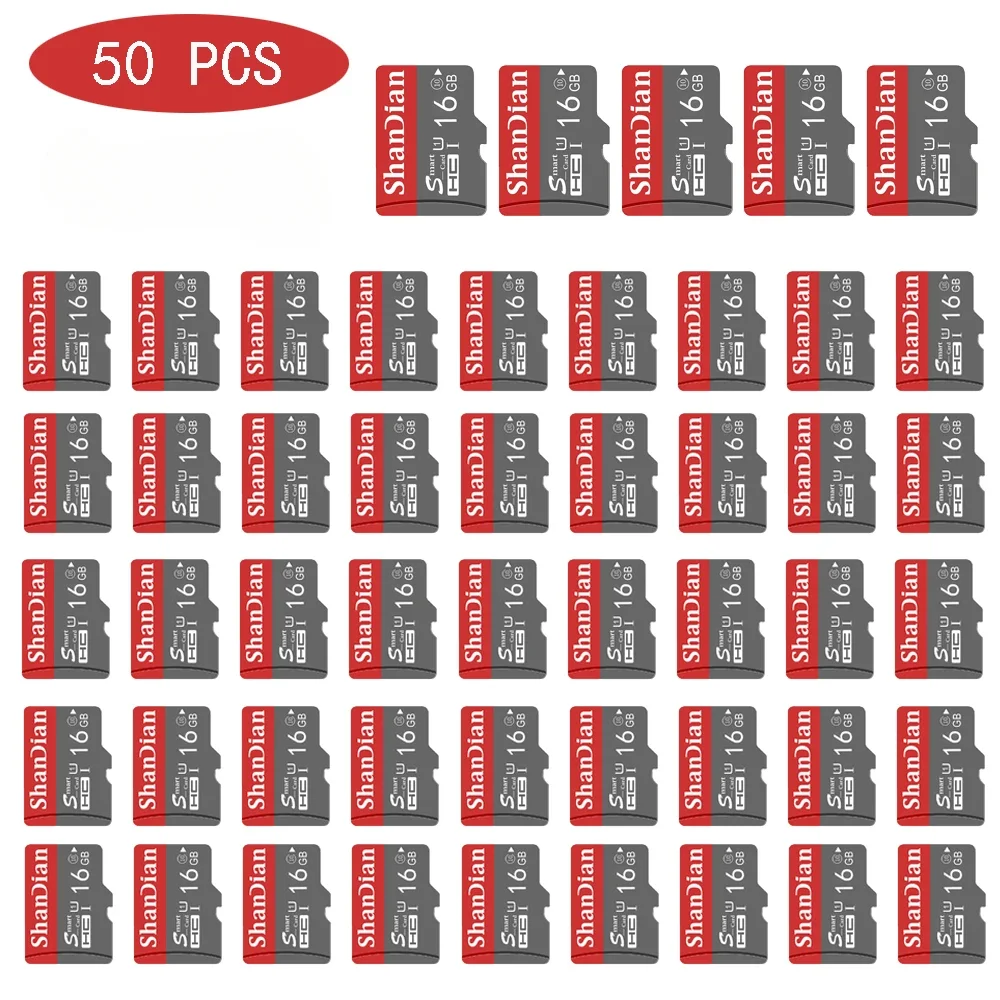 50 PCS LOT Memory Card 64GB High Speed TF Cards 32GB Grey Storage Devices 16GB for Mobile Phone Smart SD Card 8GB