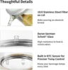 Health Pot K2763 Lite, Glass Electric Kettle for Tea & Coffee, Hot Water Boiler and Wamer with Stew Pot, Temperature Con 5
