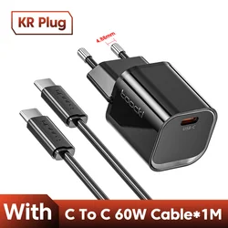 Toocki 20W GaN Fast Charger with PD and QC 3.0 Technology - KR H with cable
