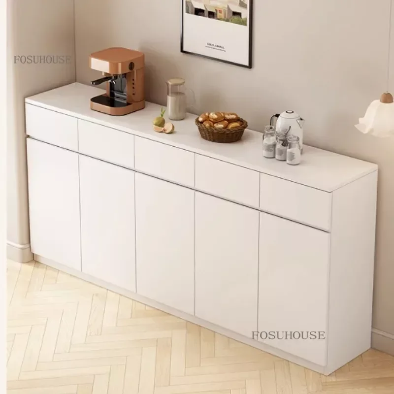Solid Wood Sideboard Dining Room Kitchen Cabinets with Drawer Modern Minimalist Sideboards Storage Rack Buffet Cabinet N