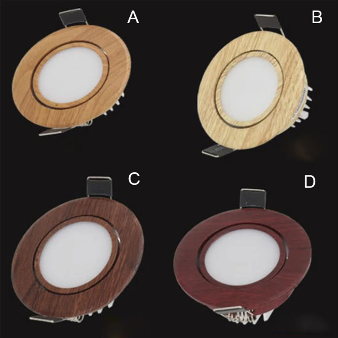 1/6/10pcs 나무 5W led 최근 천장 조명 거실 침실 배경 LED 조명 욕실 조정 가능한 나무 천장 조명