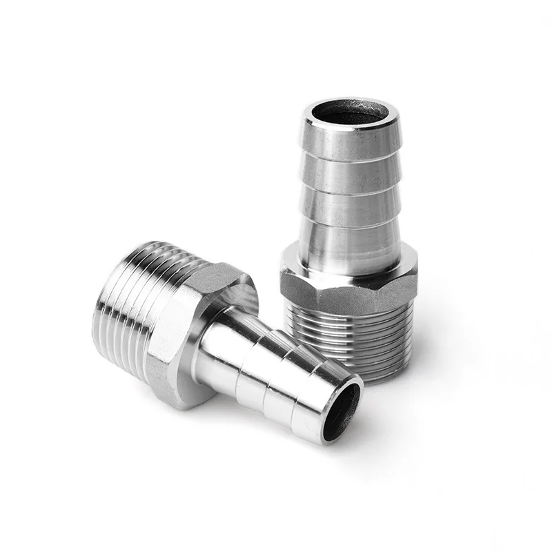 SS304 BSPT Hose Barb Connector with External Thread 1/8 "1/4" 3/8 "1/2" 3/4 "Hose pagoda coupling Connector