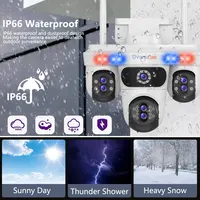 7 objectifs 4 écrans WiFi caméra IP 10X Zoom sans fil extérieur PTZ Audio bidirectionnel suivi automatique caméras de Surveillance IP66 étanche 3