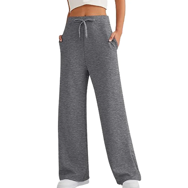 Women's Fall Casual Loose Wide-leg Sports High-waisted Pants