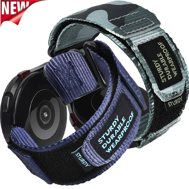 Watch Band 22mm 20mm Tactics Sport Strap Samsung Galaxy Watch 6 5 4 40mm 44mm 6 Classic 47 43mm Nylon Loop Bracelet Active Gear S3