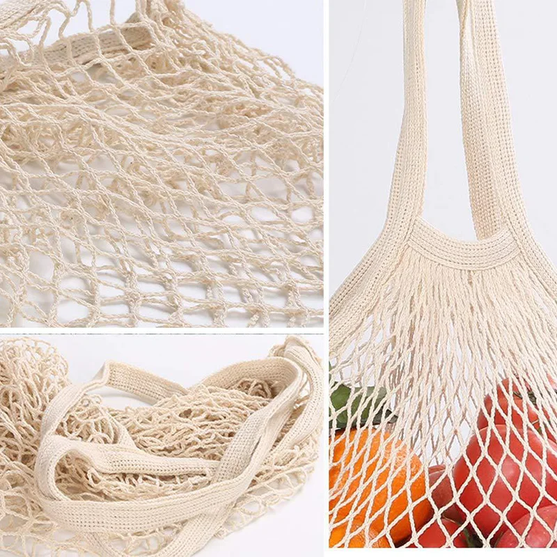 Eco-Friendly Reusable Cotton Mesh Grocery Bags
