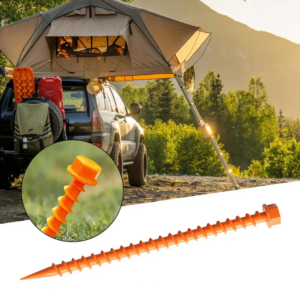 

Tent Stake Strong Holding Power Sturdy Bending Resistance Security Thread Style Hard Fixed Tent Canopy Various Uses Heavy Duty C